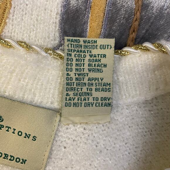 Design Options by Philip and Jane Gordon White Nativity Cardigan Sweater Size XL - Picture 6 of 6